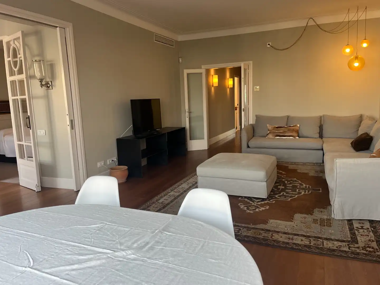 Sala de estar de Piso de alquiler en Barcelona con Aire acondicionado, Calefacción y Parquet