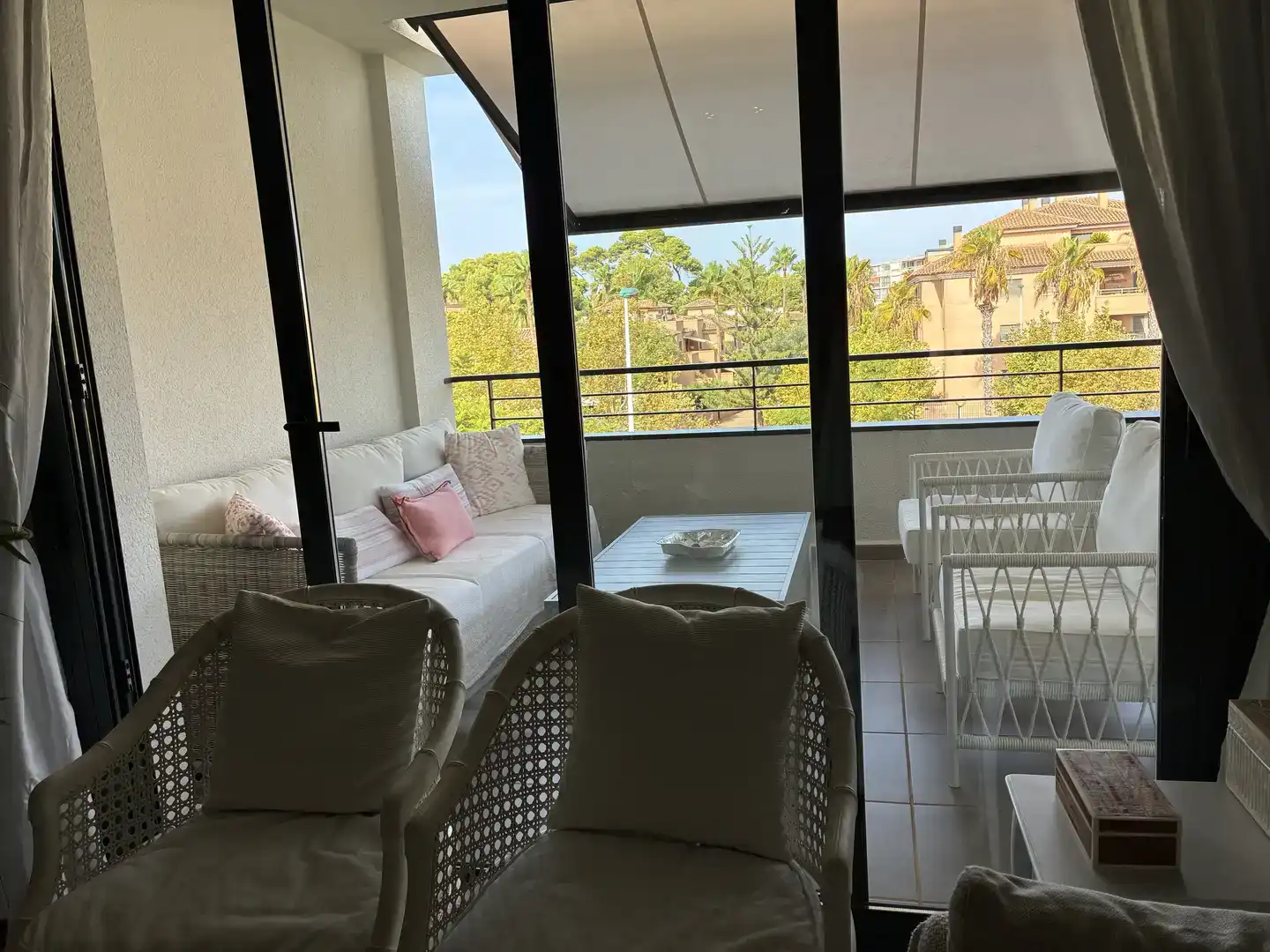 Terrasse von Wohnung zur Miete in Jávea / Xàbia mit Klimaanlage, Terrasse und Schwimmbad