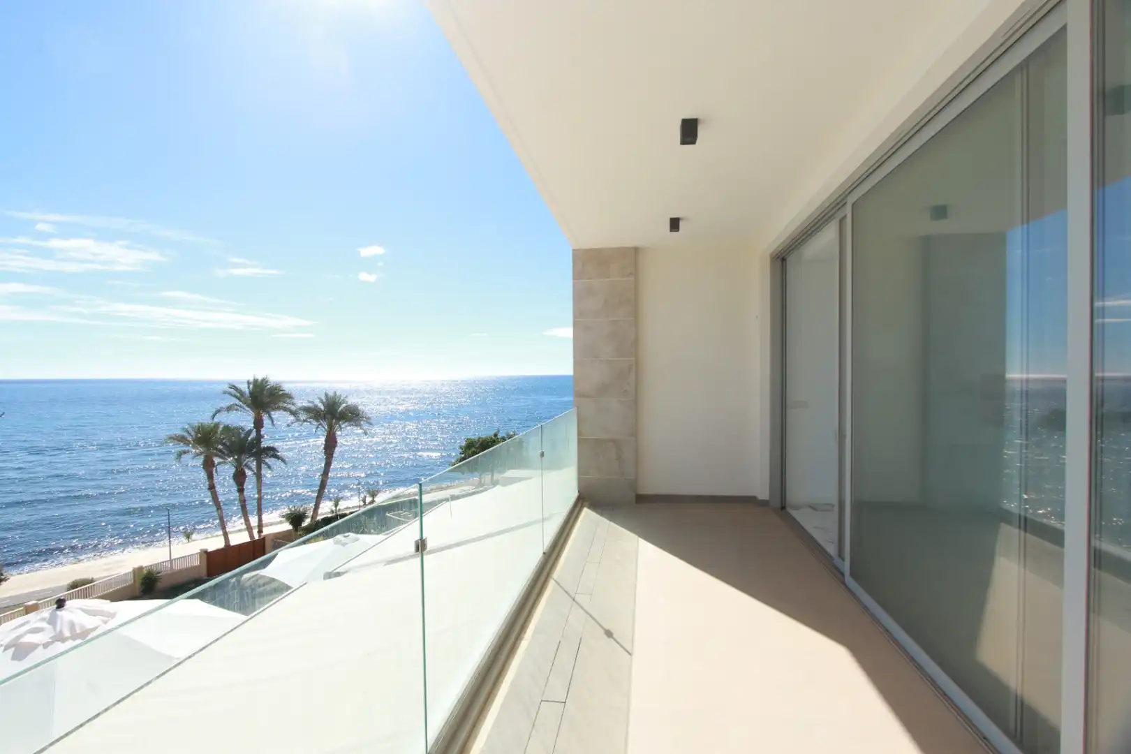 Terrasse von Wohnungen zum Verkauf in Villajoyosa / La Vila Joiosa mit Klimaanlage, Privatgarten und Terrasse