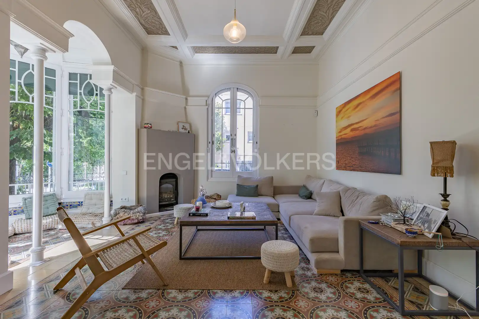 Living room of Houses for rent in Sant Cugat del Vallès  with Air Conditioner, Heating and Private garden