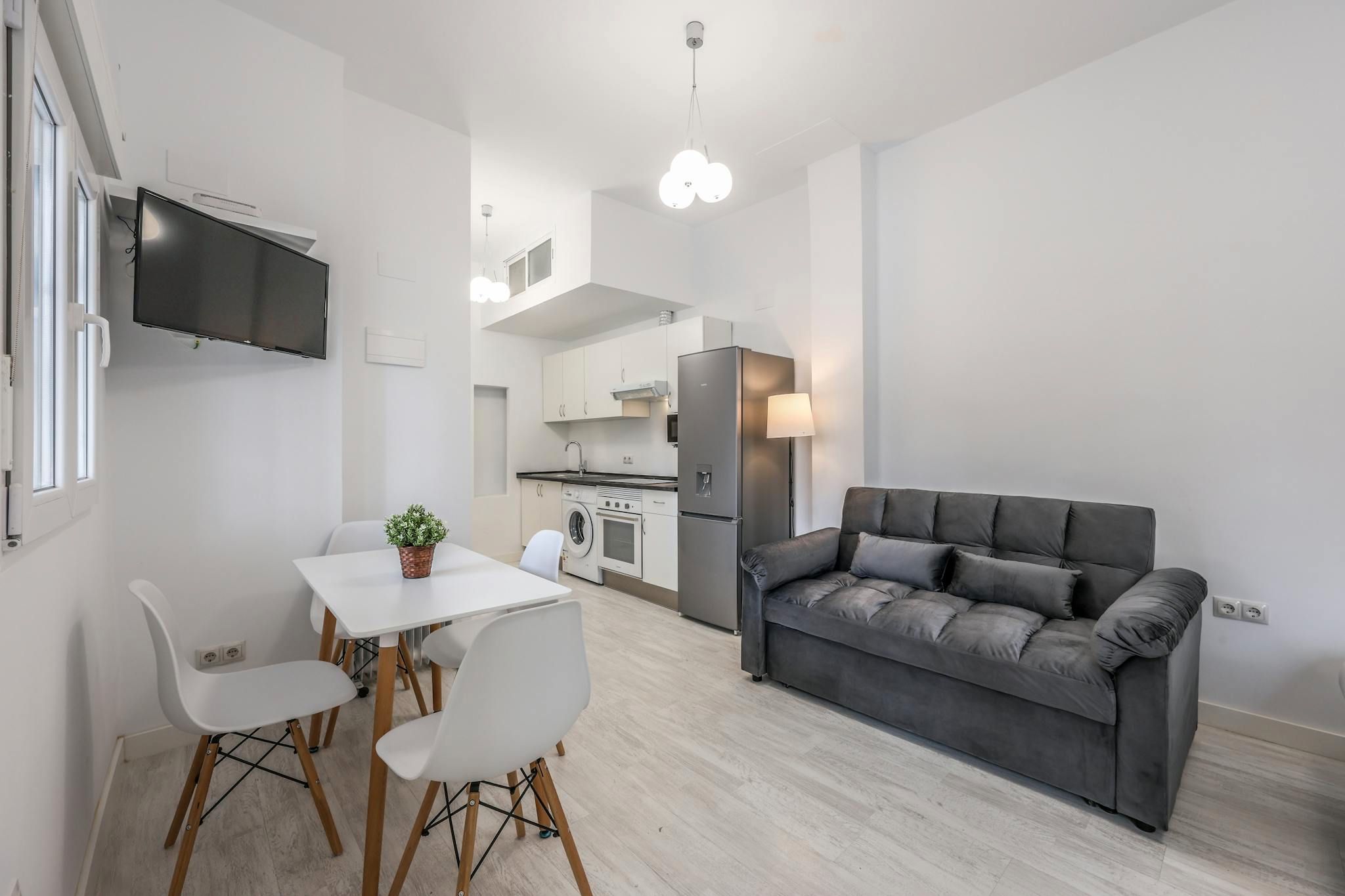 Living room of Flat to rent in  Madrid Capital  with Heating, Furnished and Washing machine