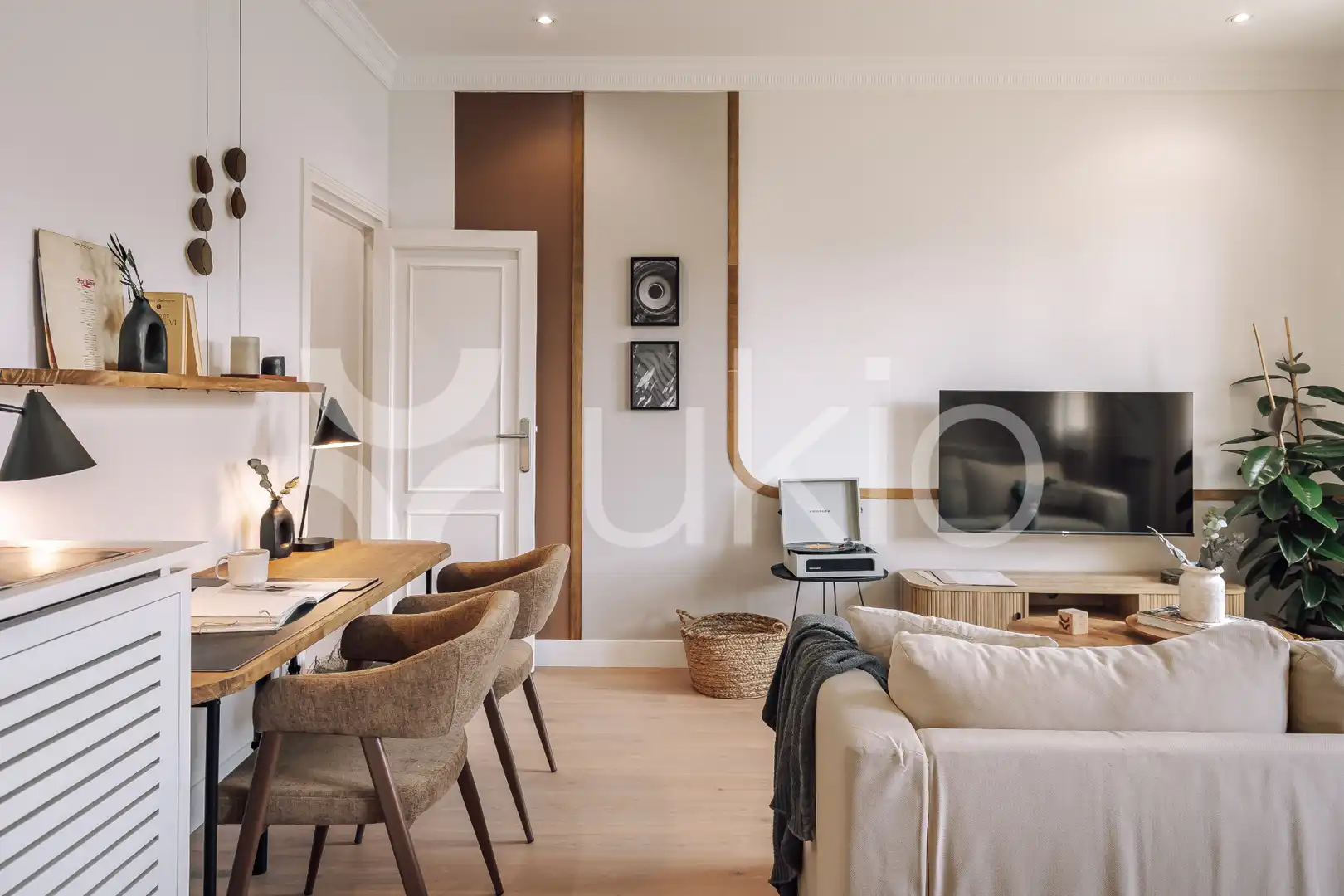 Wohnzimmer von Wohnungen zur Miete in Madrid mit Klimaanlage, Heizung und Terrasse