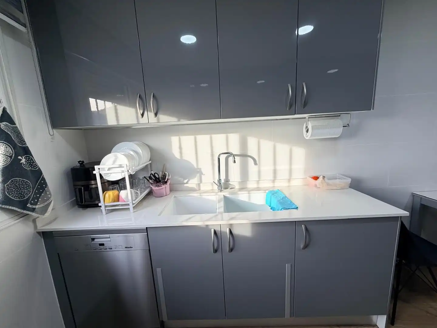 Cuina de Casa adosada en venda en Albaida amb Aire condicionat, Parquet i Moblat