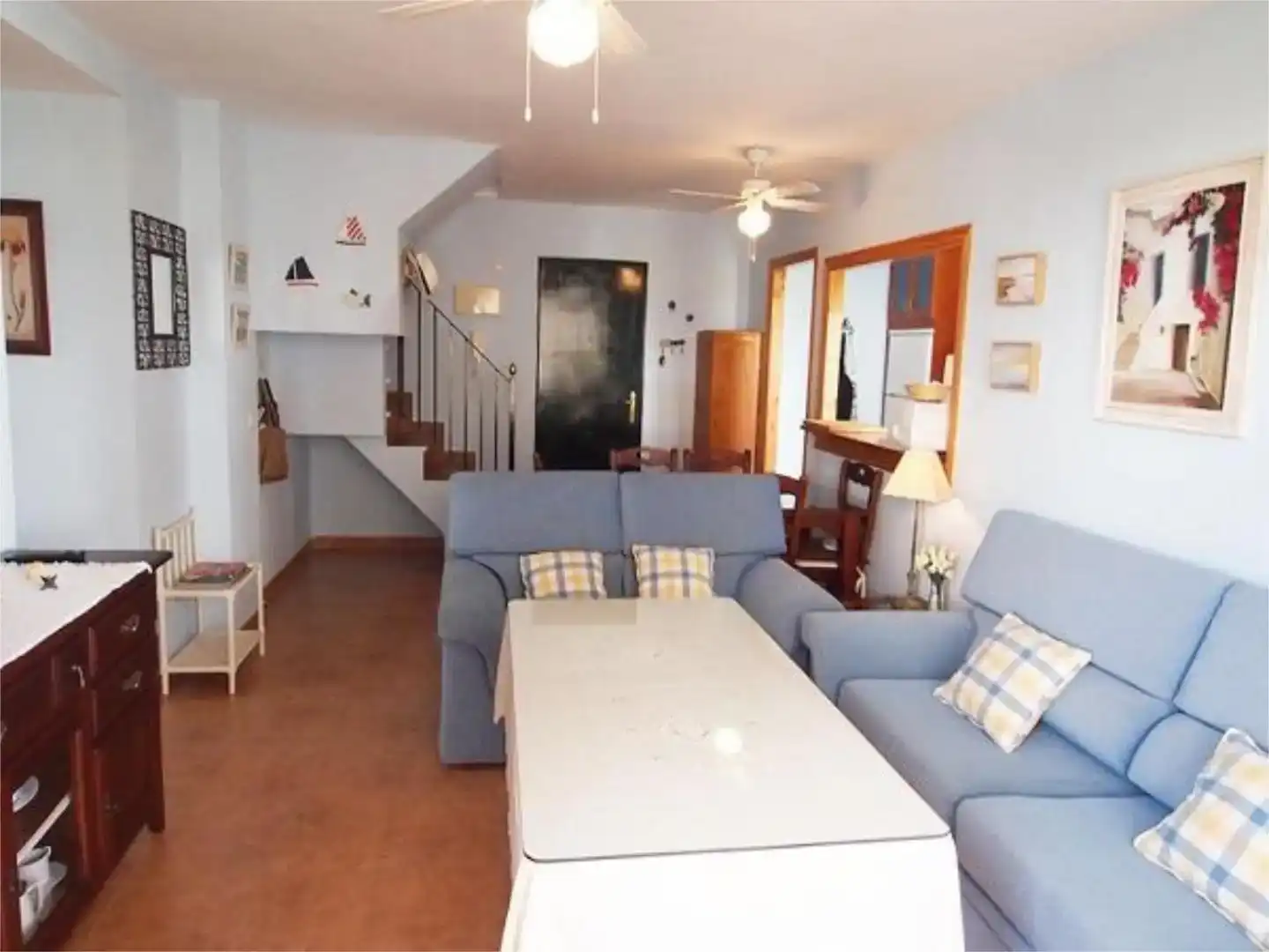 Wohnzimmer von Wohnung zur Miete in Zahara de los Atunes mit Klimaanlage, Schwimmbad und Balkon