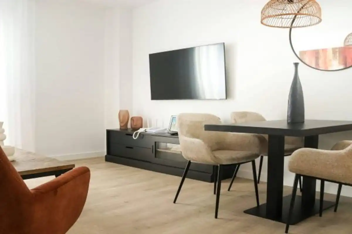 Sala de estar de Apartamento en venta en Mijas con Aire acondicionado, Terraza y Piscina comunitaria