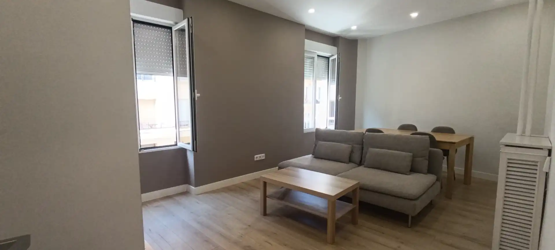 Sala de estar de Piso de alquiler en Madrid con Calefacción, Parquet y Amueblado