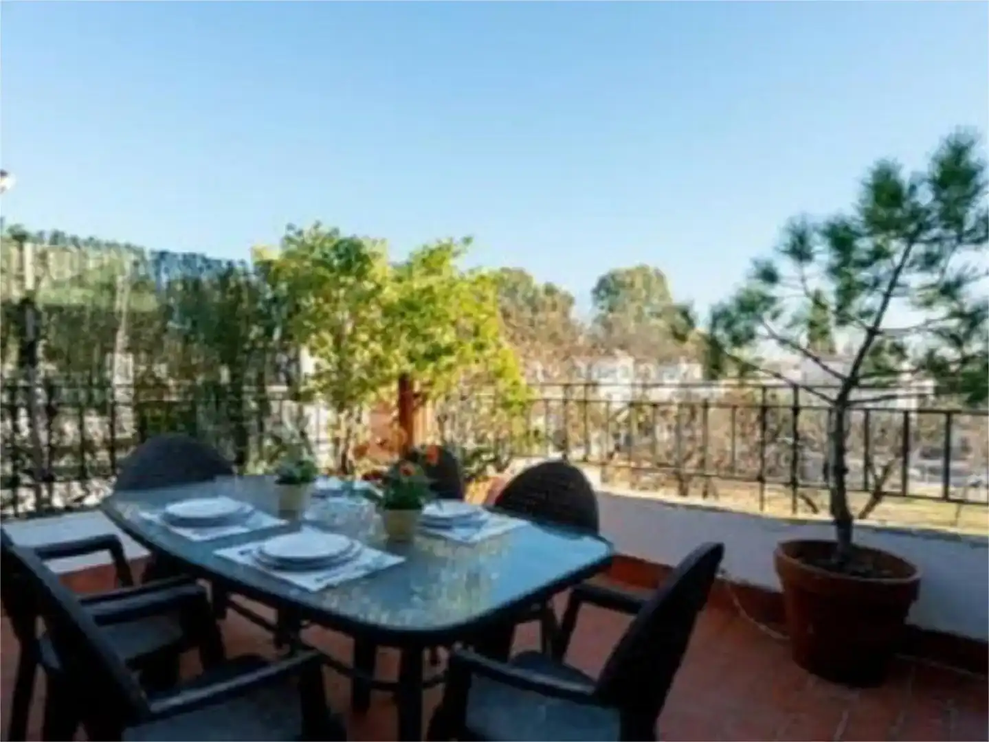 Terrasse von Maisonette zur Miete in Sevilla mit Klimaanlage, Parkett und Abstellraum