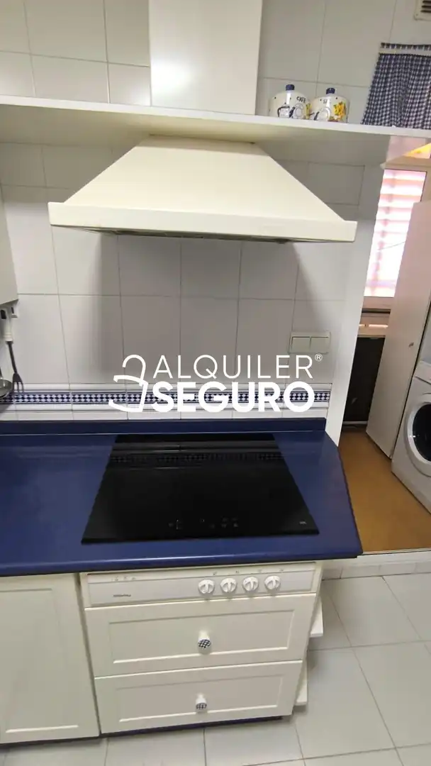 Cuina de Pis de lloguer en Sevilla amb Aire condicionat, Terrassa i Piscina