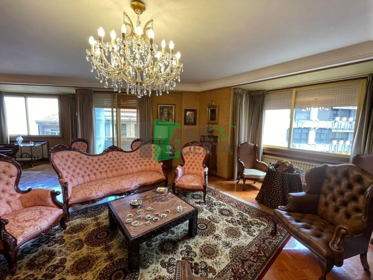 Living room of Flat for sale in Ourense Capital   with Heating, Parquet flooring and Terrace