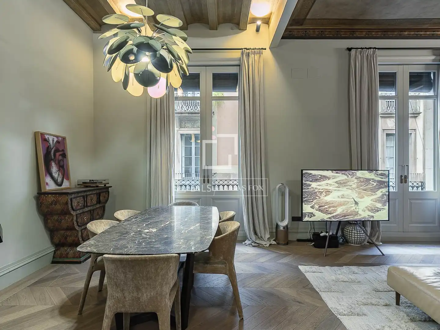 Wohnzimmer von Wohnung zum Verkauf in Barcelona mit Klimaanlage, Heizung und Möbliert