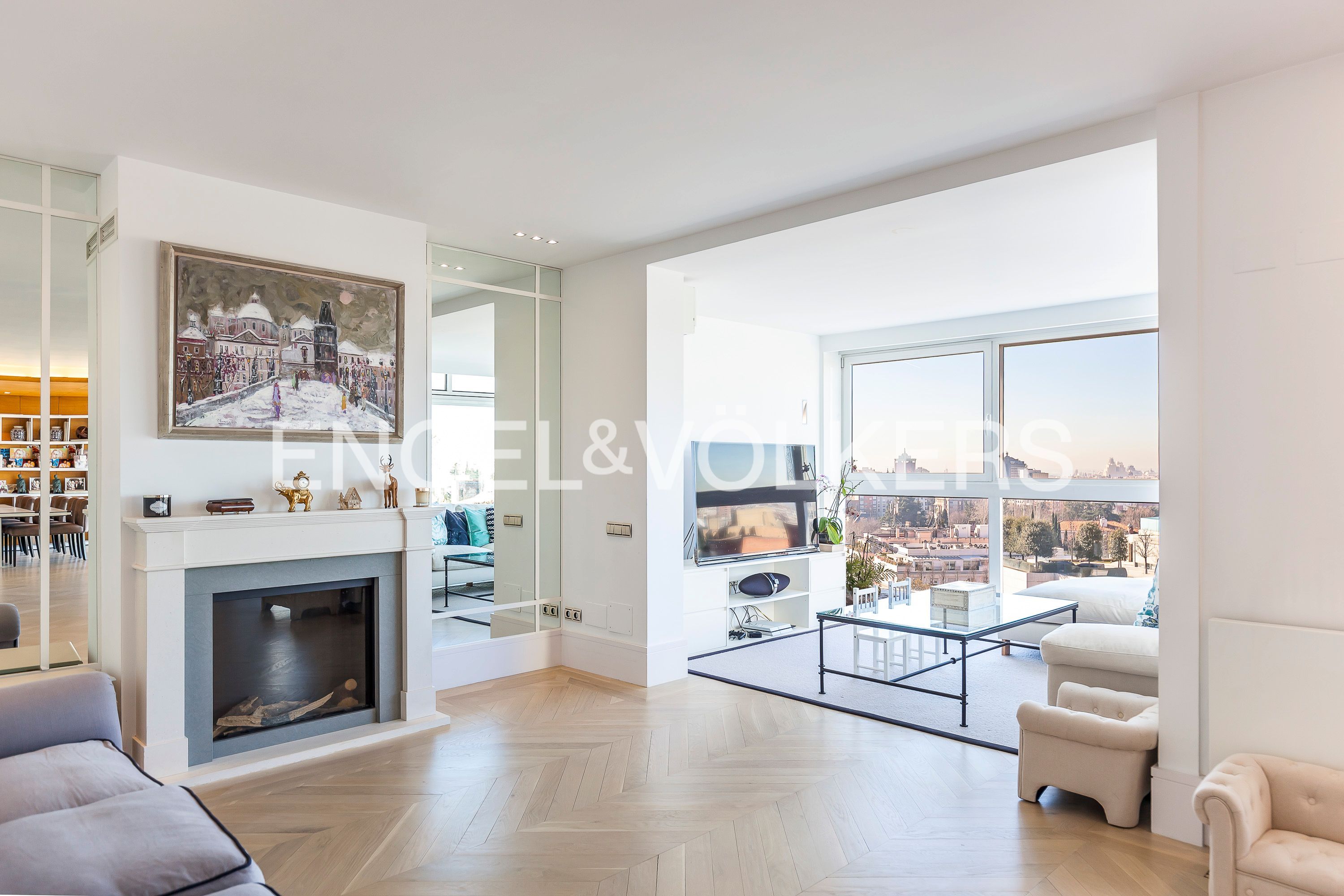 Living room of Attic to rent in  Madrid Capital  with Air Conditioner, Heating and Terrace