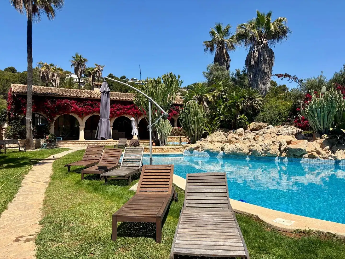 Piscina de Casa o xalet de lloguer en Andratx amb Aire condicionat, Calefacció i Jardí privat