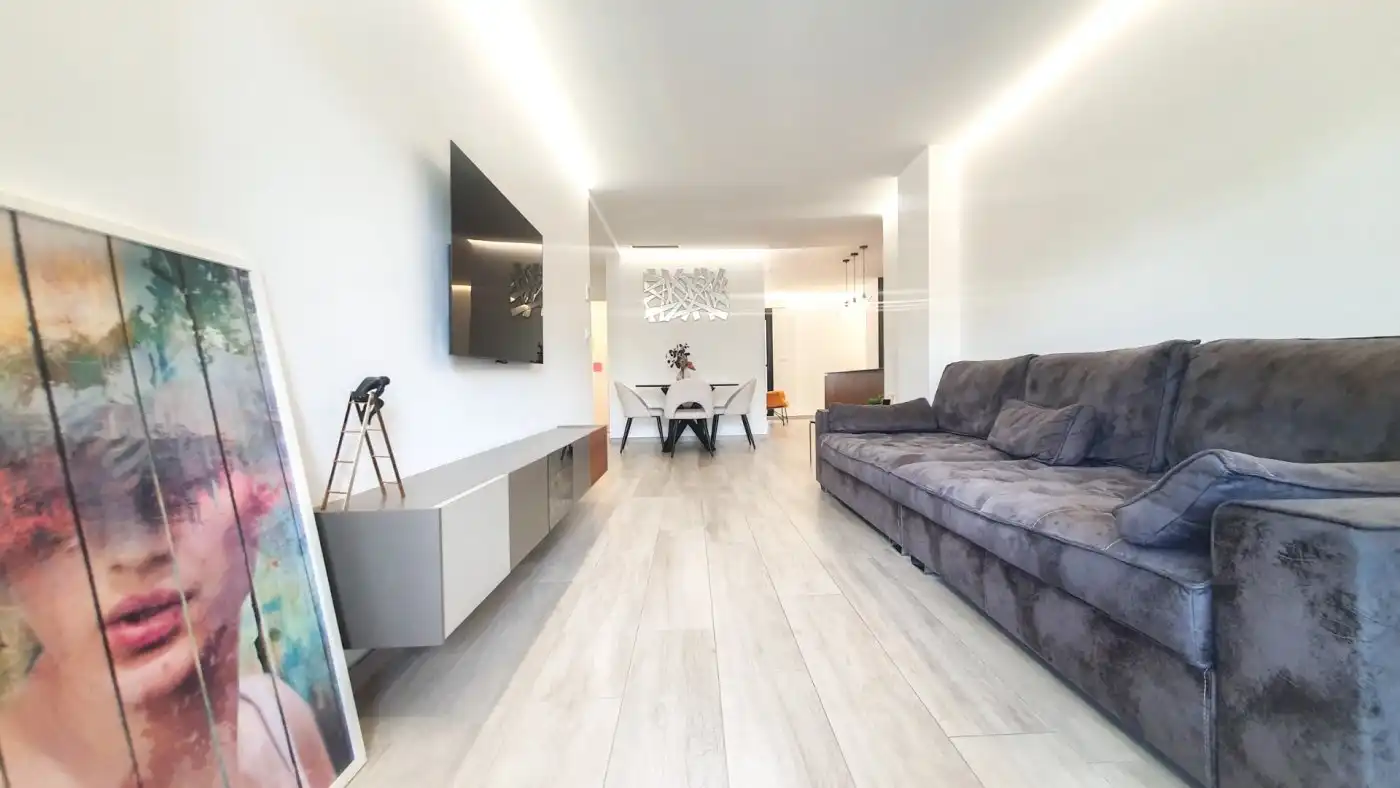 Sala d'estar de Pis en venda en Elche / Elx amb Aire condicionat, Calefacció i Jardí privat