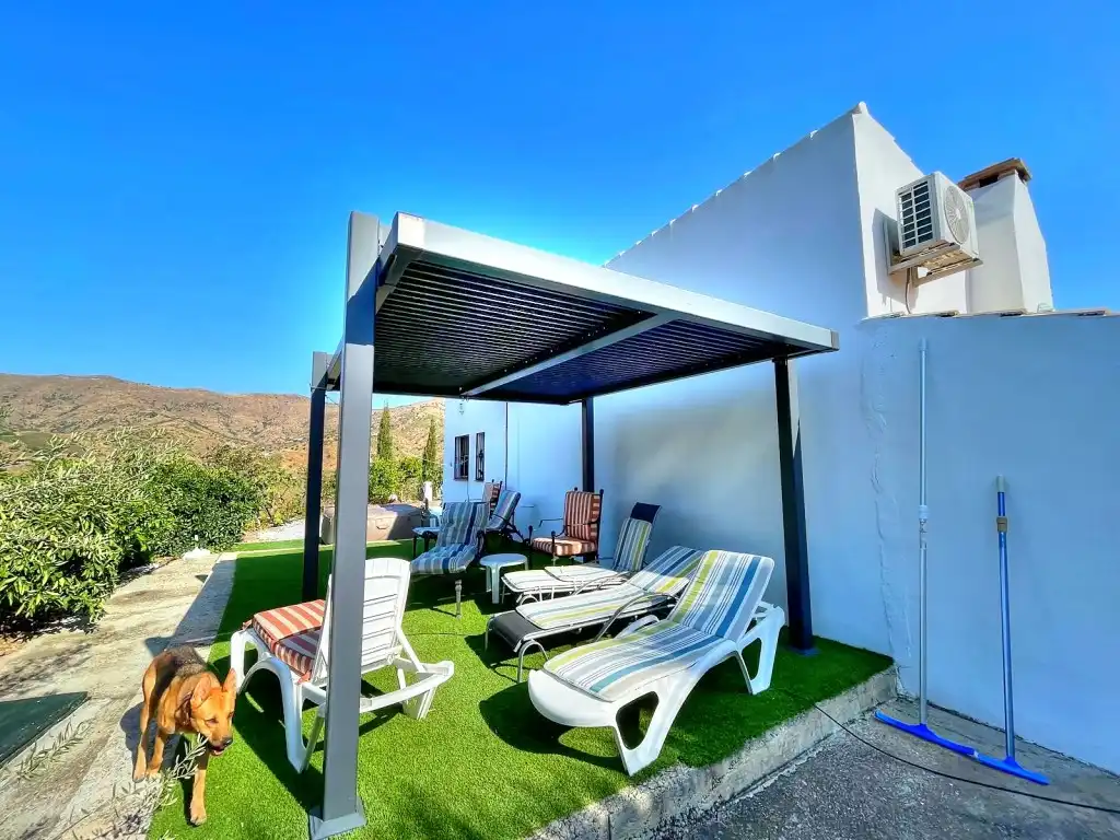 Terrace of Country homes for sale in El Borge  with Air Conditioner, Private garden and Swimming Pool