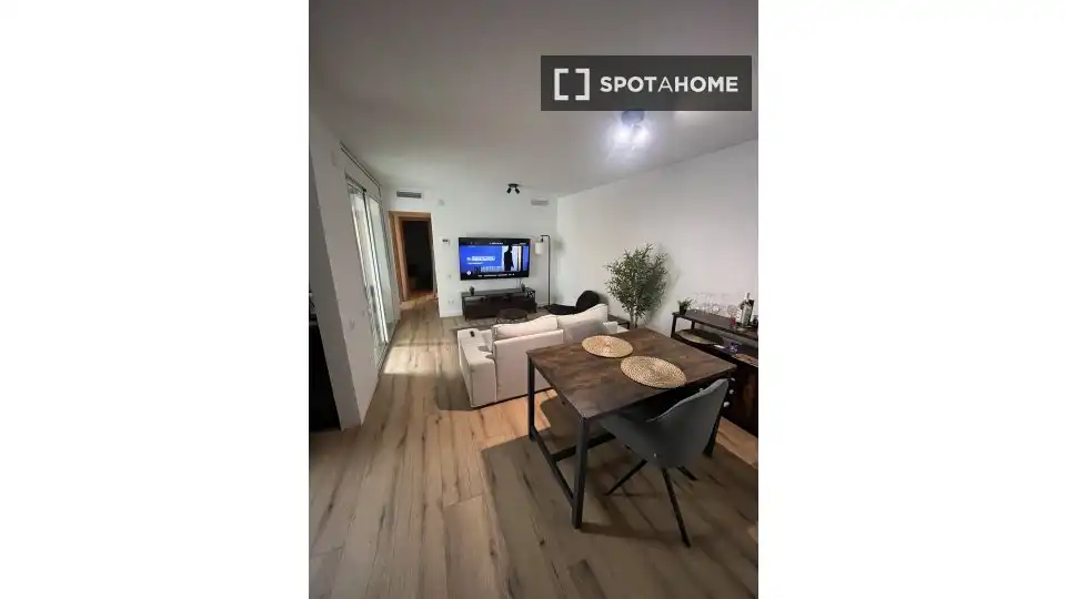 Living room of Flat for share in Barcelona  with Air Conditioner, Heating and Furnished