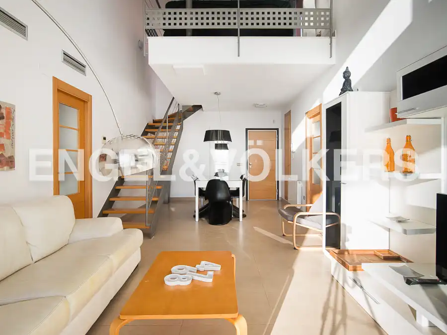 Sala d'estar de Àtic de lloguer en Oropesa del Mar / Orpesa amb Aire condicionat, Calefacció i Terrassa