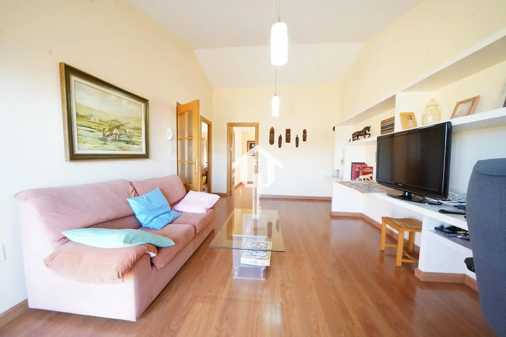 Sala d'estar de Casa adosada en venda en Alicante / Alacant amb Calefacció, Jardí privat i Terrassa