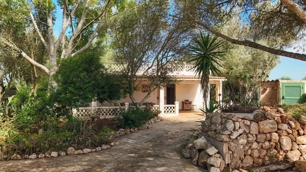 Vista exterior de Casa o xalet de lloguer en Ses Salines amb Jardí privat i Terrassa