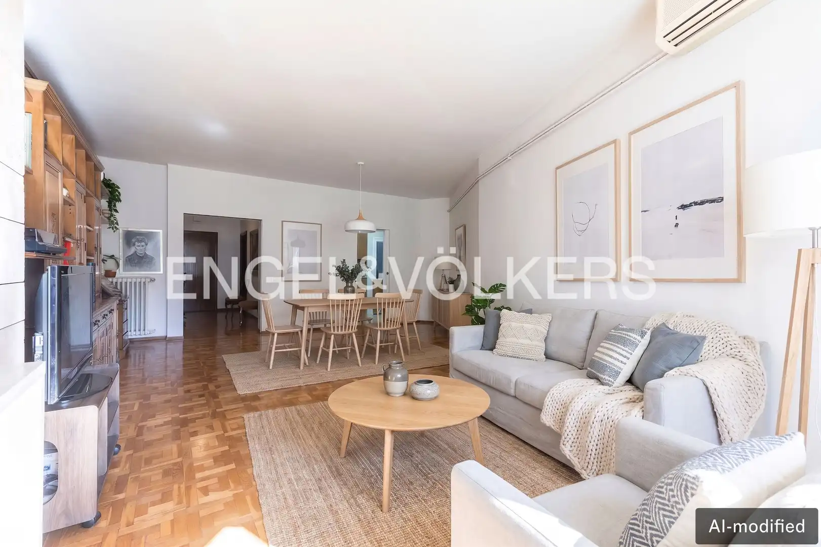 Sala de estar de Piso de alquiler en Barcelona con Aire acondicionado, Calefacción y Parquet