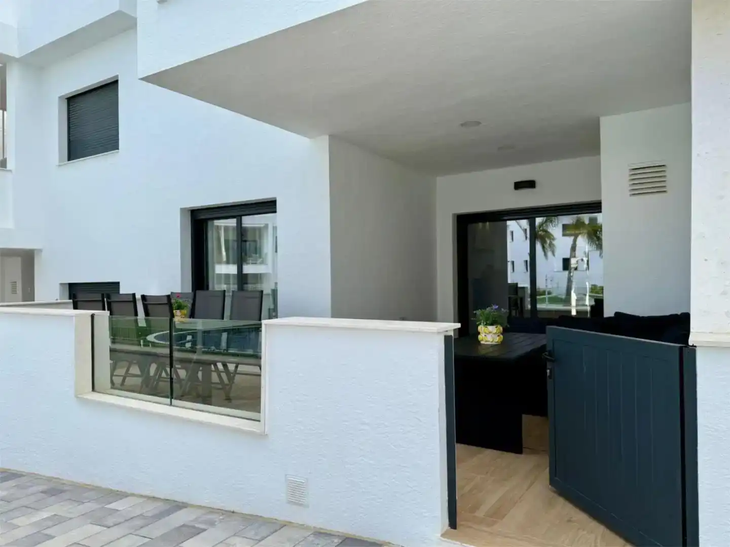 Terrasse von Wohnung zur Miete in Torrevieja mit Klimaanlage und Schwimmbad