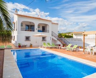 Swimming pool of House or chalet to rent in Calpe / Calp  with Air Conditioner
