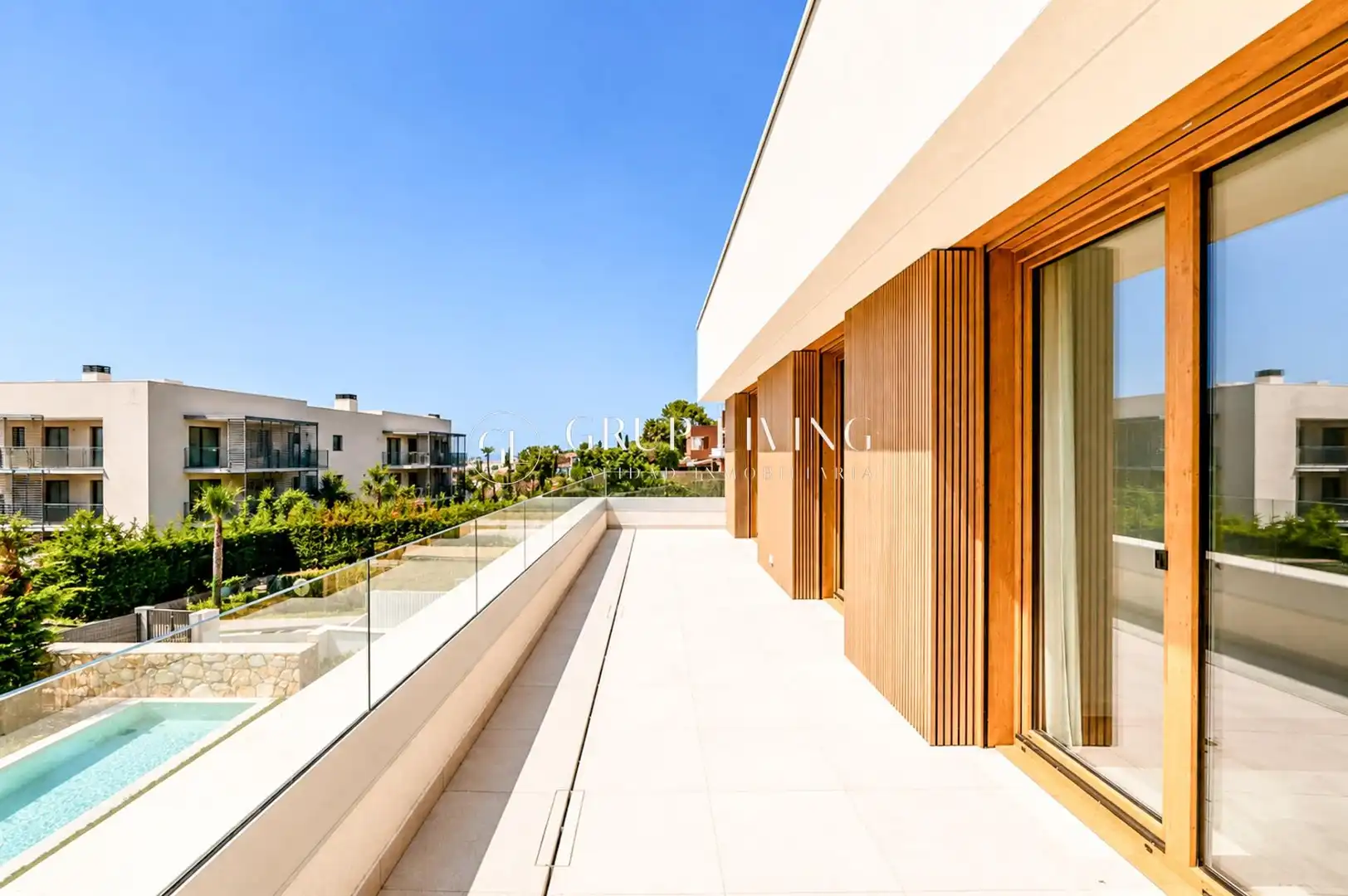 Terrasse von Haus oder Chalet zur Miete in Sitges mit Klimaanlage, Heizung und Privatgarten