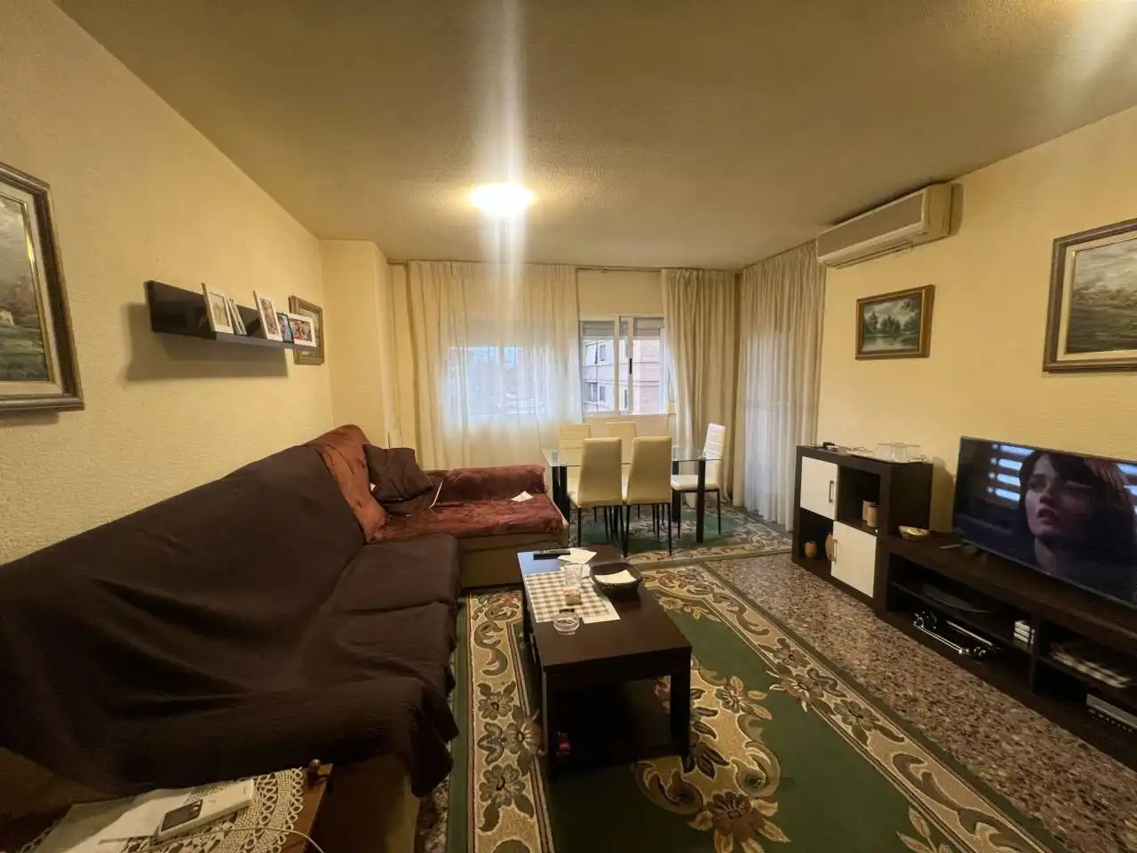 Wohnzimmer von Wohnung zum Verkauf in Castellón de la Plana / Castelló de la Plana mit Klimaanlage, Abstellraum und Möbliert