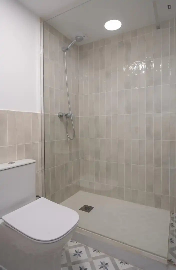 Bany de Apartament per a compartir en Barcelona amb Aire condicionat, Calefacció i Moblat