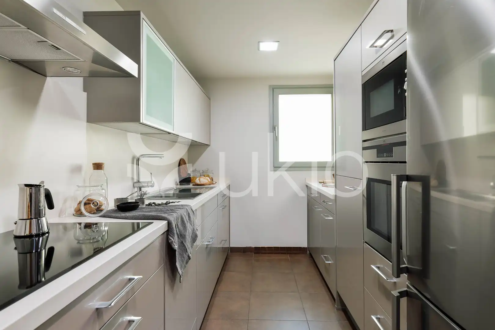 Cuina de Apartament de lloguer en Barcelona amb Aire condicionat, Calefacció i Terrassa