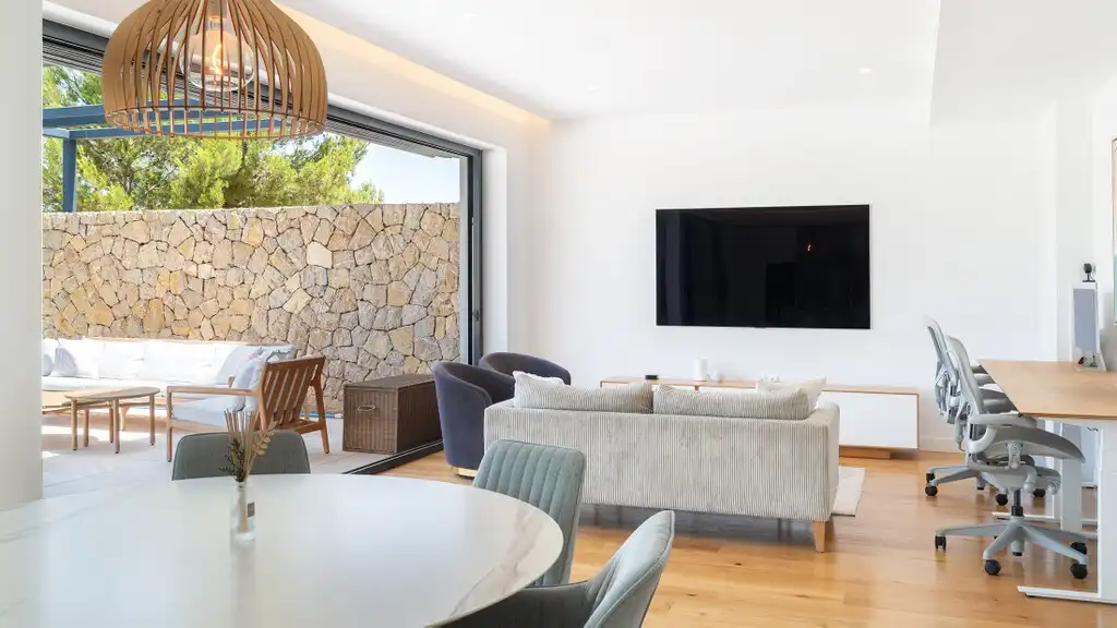 Sala d'estar de Casa o xalet en venda en Calvià amb Aire condicionat, Calefacció i Terrassa