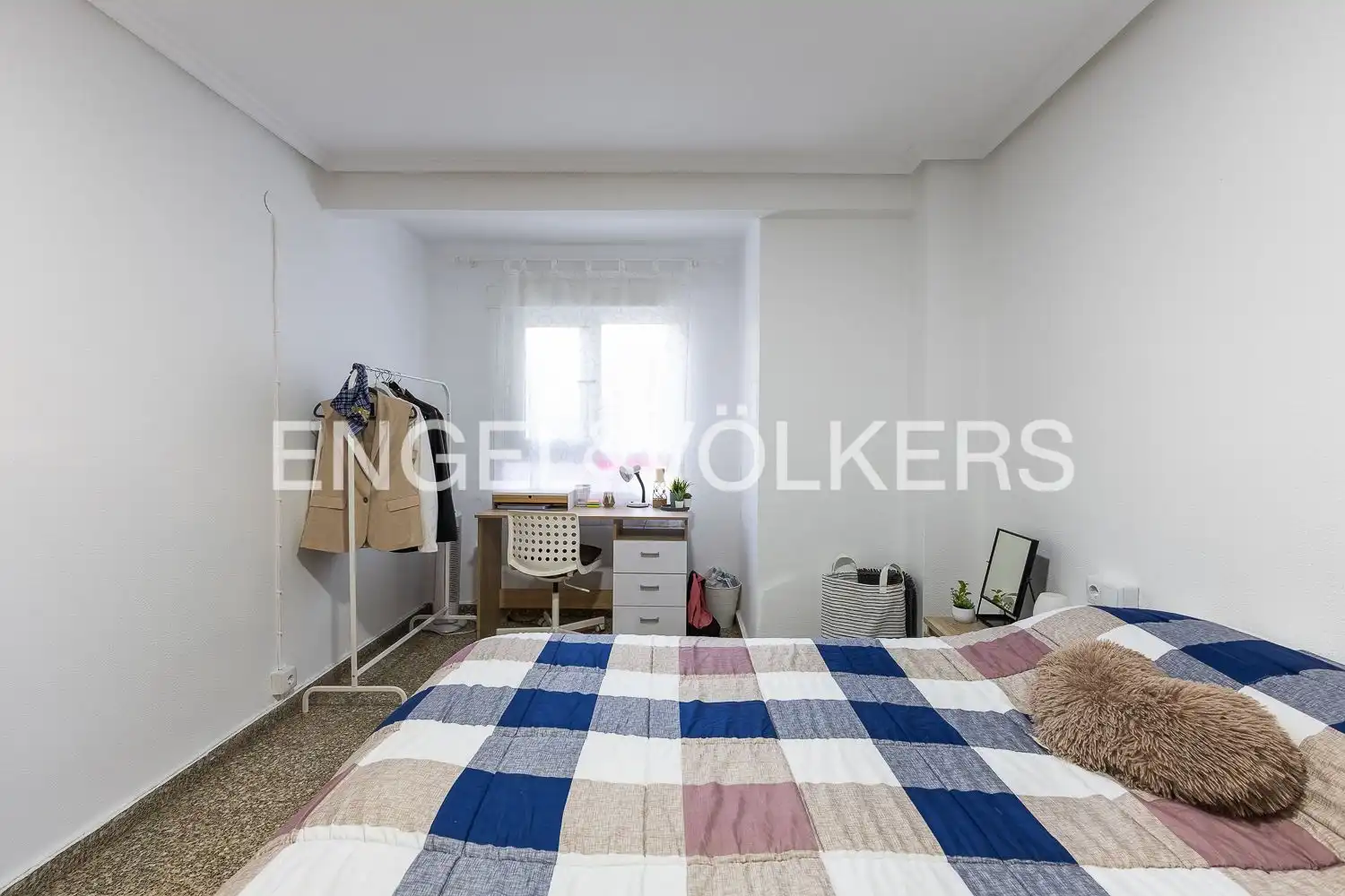 Schlafzimmer von Wohnung zum Verkauf in Valencia mit Heizung, Möbliert und Balkon
