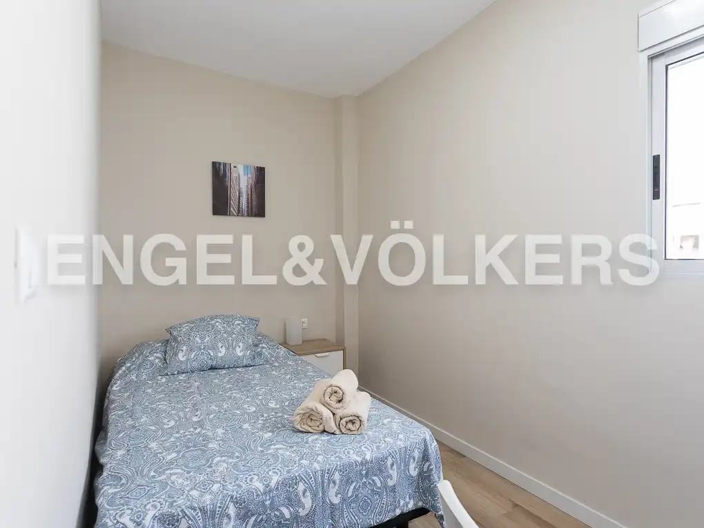 Bedroom of Flat for rent in Valencia  with Air Conditioner, Heating and Parquet flooring