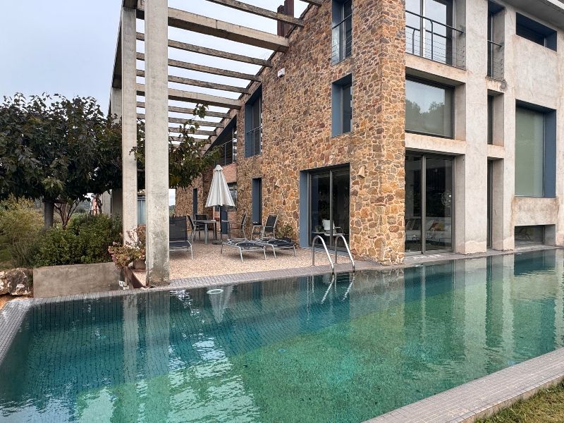 Swimming pool of House or chalet for sale in Madremanya  with Air Conditioner, Heating and Private garden