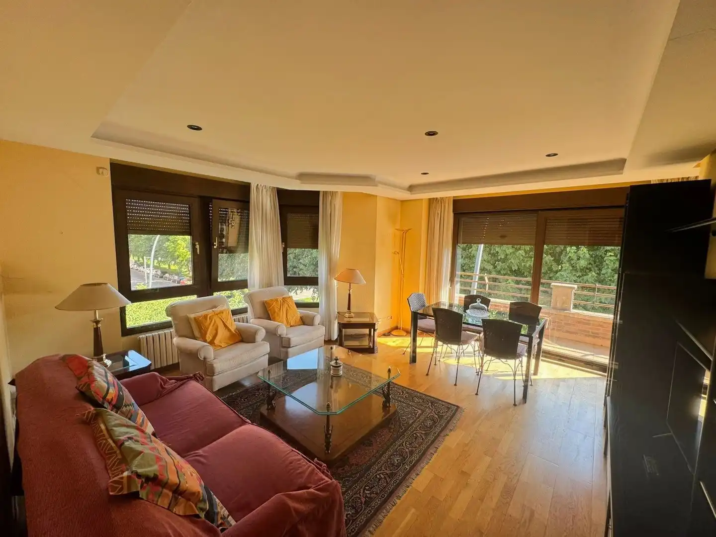 Sala d'estar de Pis de lloguer en León Capital  amb Calefacció, Parquet i Terrassa