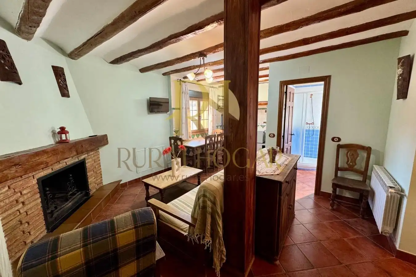 Sala de estar de Casa o chalet en venta en Peralejos de las Truchas con Calefacción, Jardín privado y Parquet