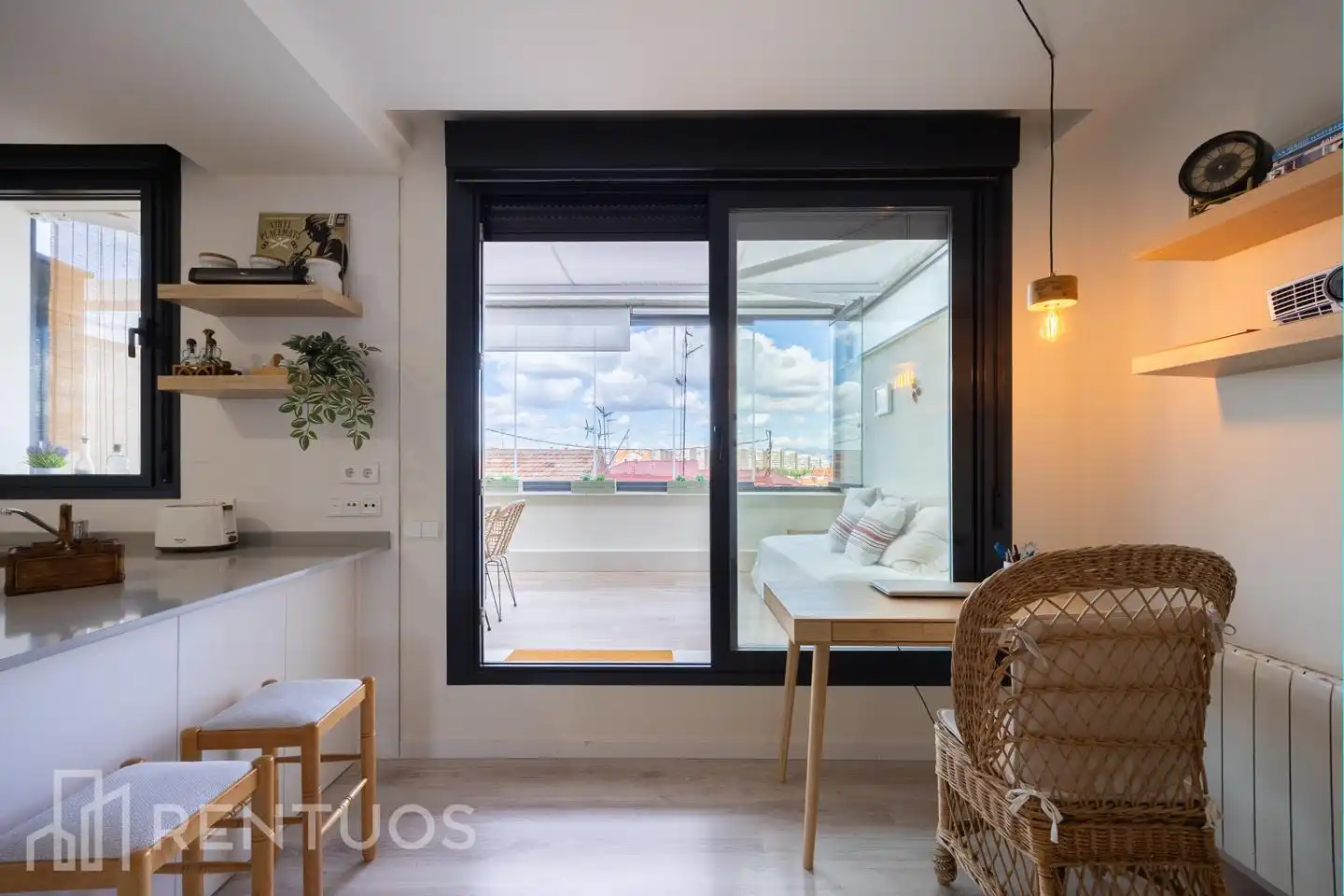 Terrasse von Dachboden zur Miete in Madrid mit Klimaanlage, Heizung und Terrasse