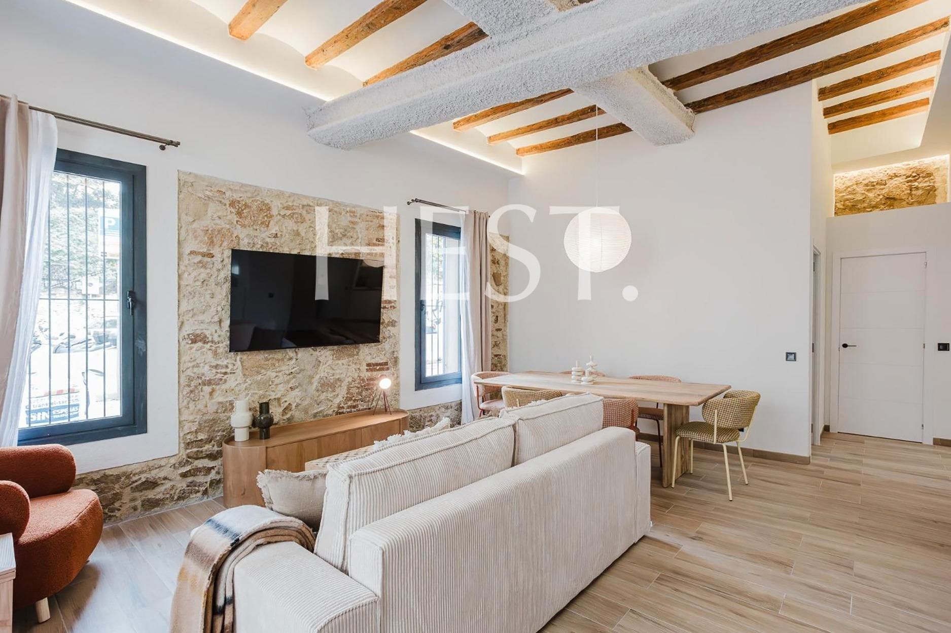 Sala d'estar de Pis en venda en  Barcelona Capital amb Aire condicionat, Calefacció i Parquet