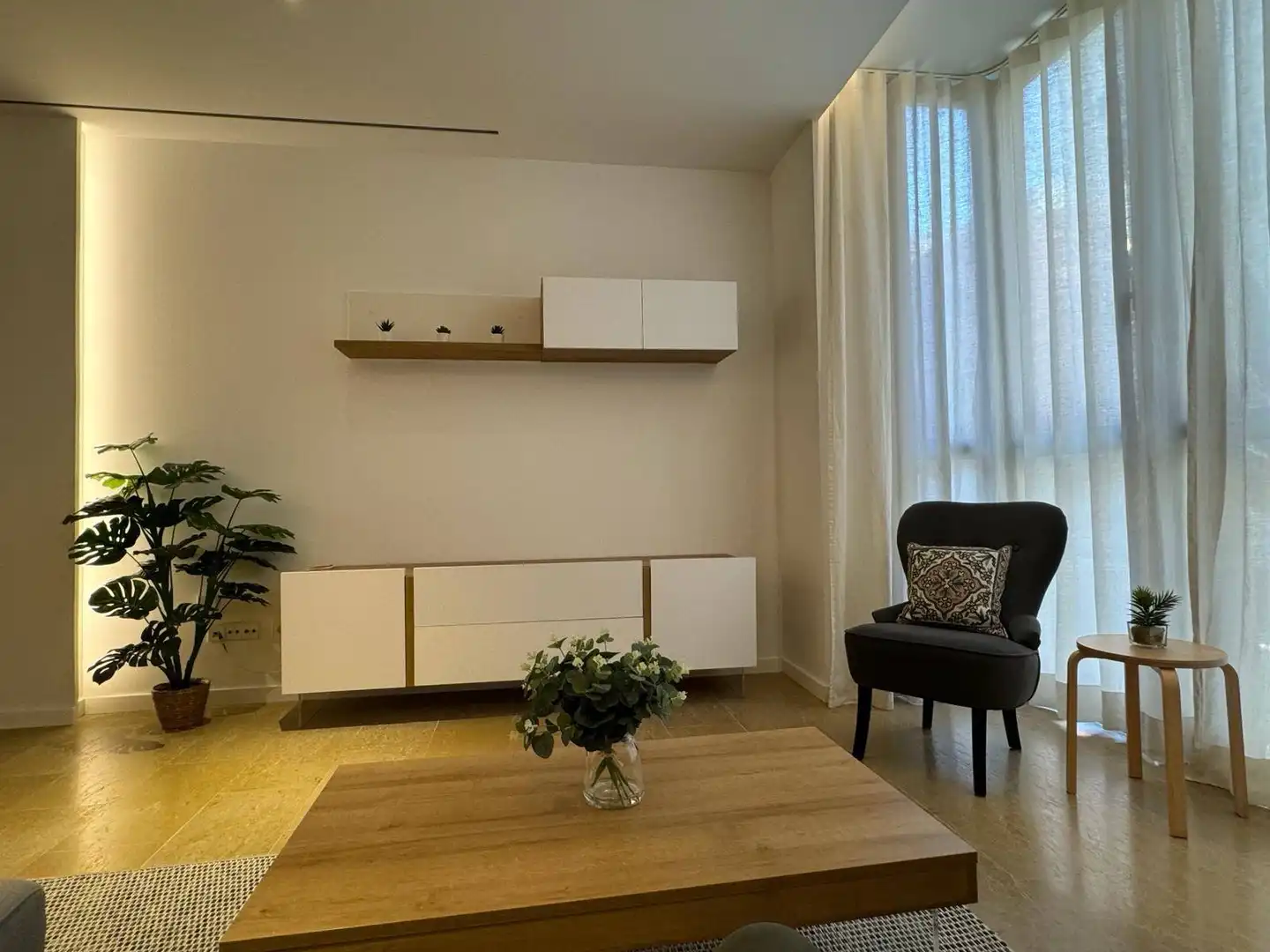 Wohnzimmer von Wohnung zur Miete in  Palma de Mallorca mit Klimaanlage, Heizung und Möbliert