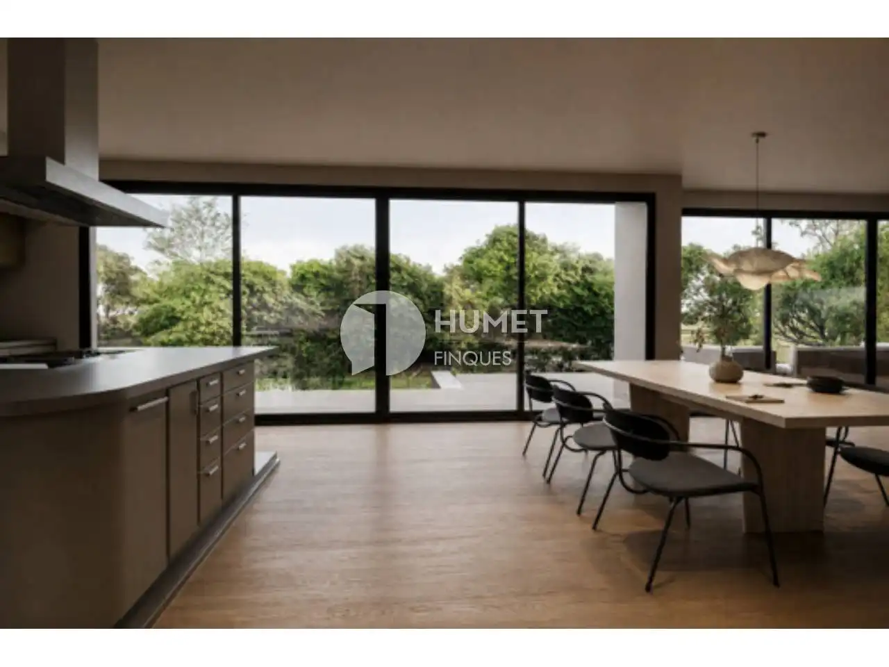 Cuina de Casa o xalet en venda en Sant Cugat del Vallès amb Aire condicionat, Calefacció i Jardí privat