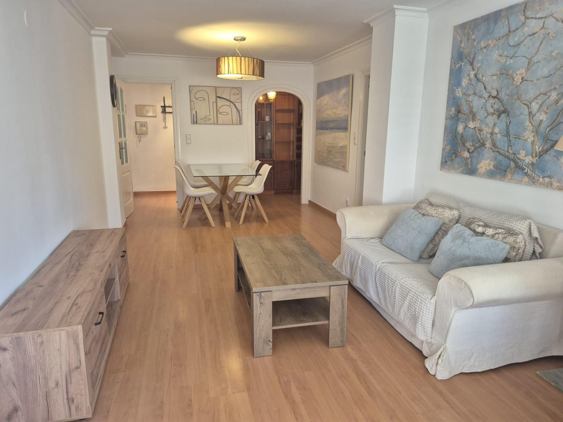 Sala d'estar de Pis de lloguer en Alicante / Alacant amb Aire condicionat i Piscina comunitària