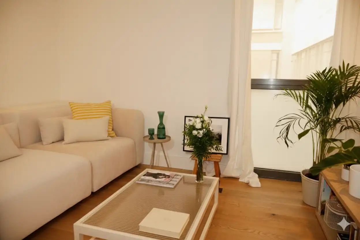 Sala d'estar de Apartament en venda en Madrid amb Aire condicionat, Calefacció i Moblat