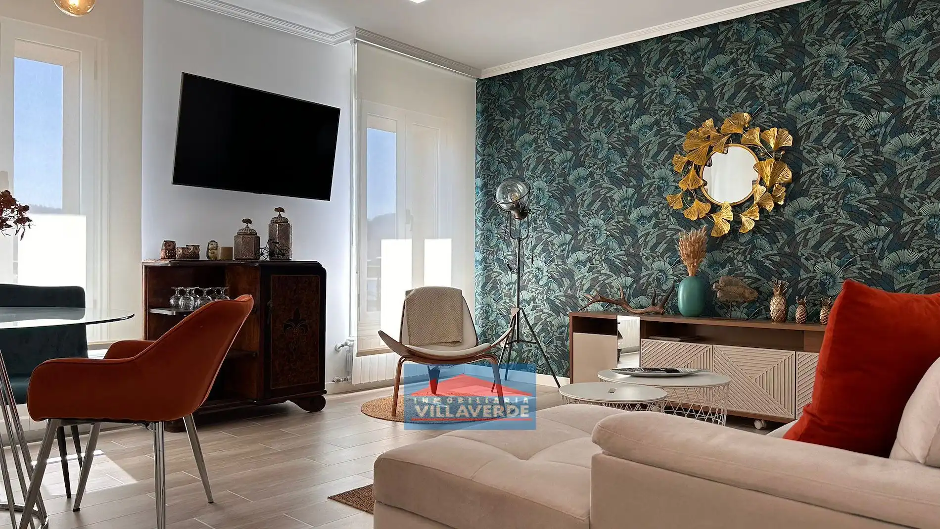 Living room of Flat for rent in Cangas   with Furnished