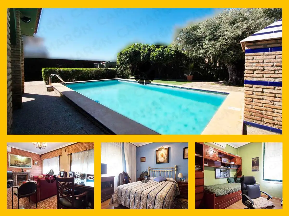 Jardín de Casa o chalet en venta en Palomares del Río con Aire acondicionado, Jardín privado y Piscina