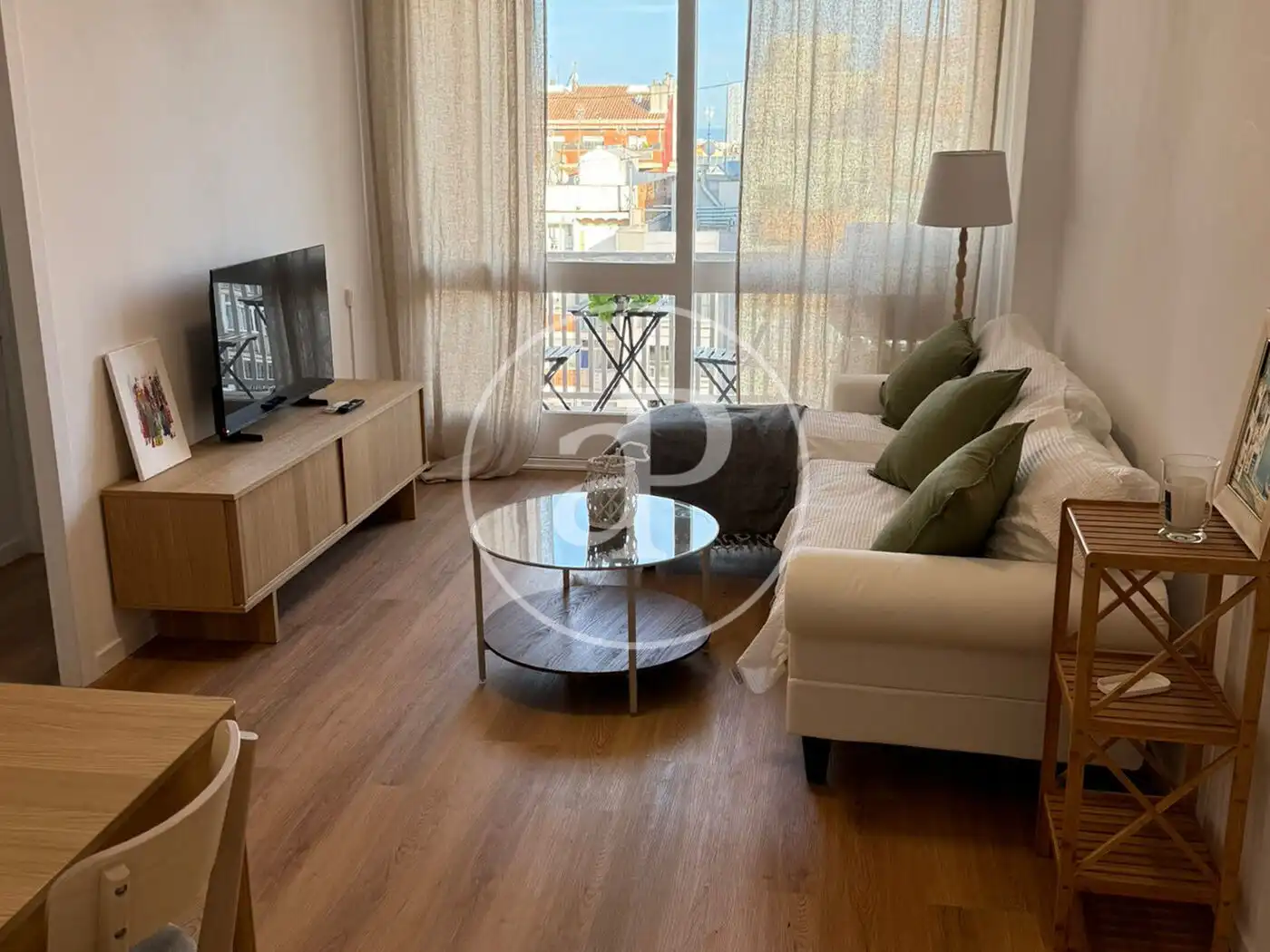 Living room of Flat for rent in Barcelona  with Air Conditioner, Heating and Furnished