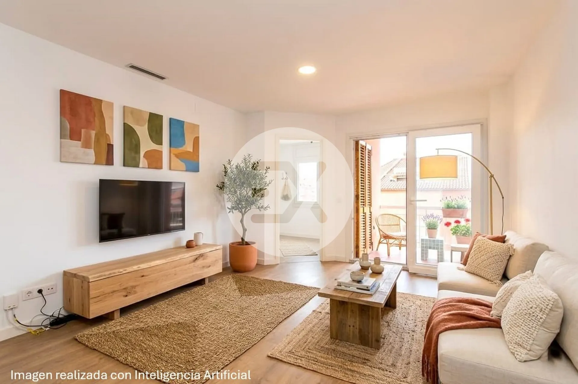 Living room of Flat for sale in Castelldefels  with Air Conditioner, Heating and Parquet flooring