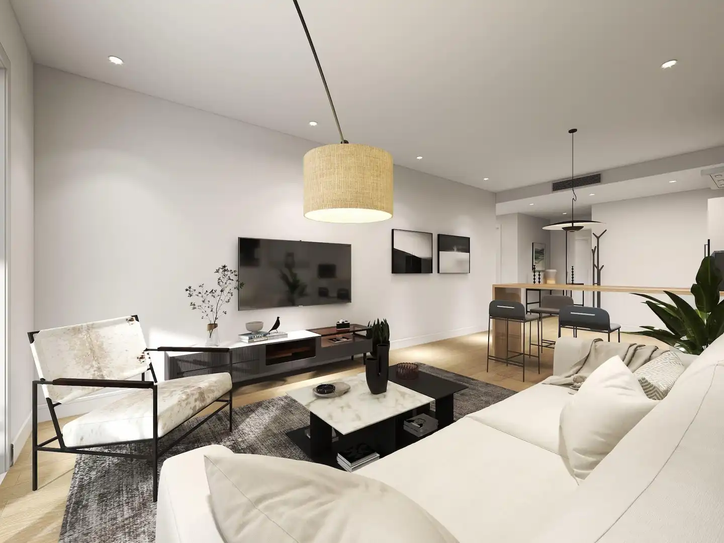 Sala de estar de Apartamento en venta en Mijas con Aire acondicionado, Calefacción y Terraza
