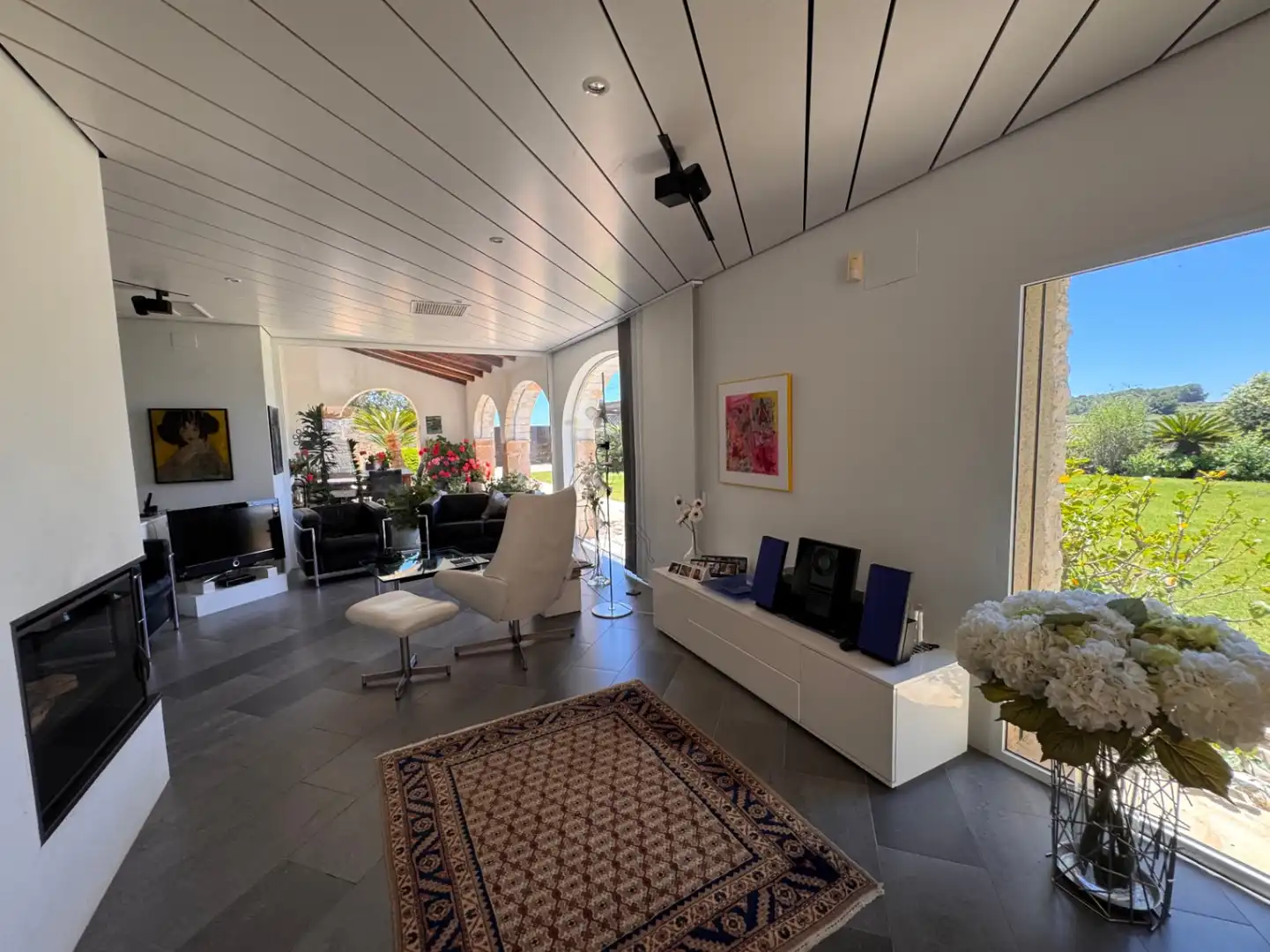 Sala de estar de Finca rústica en venta en Benissa con Aire acondicionado, Calefacción y Jardín privado