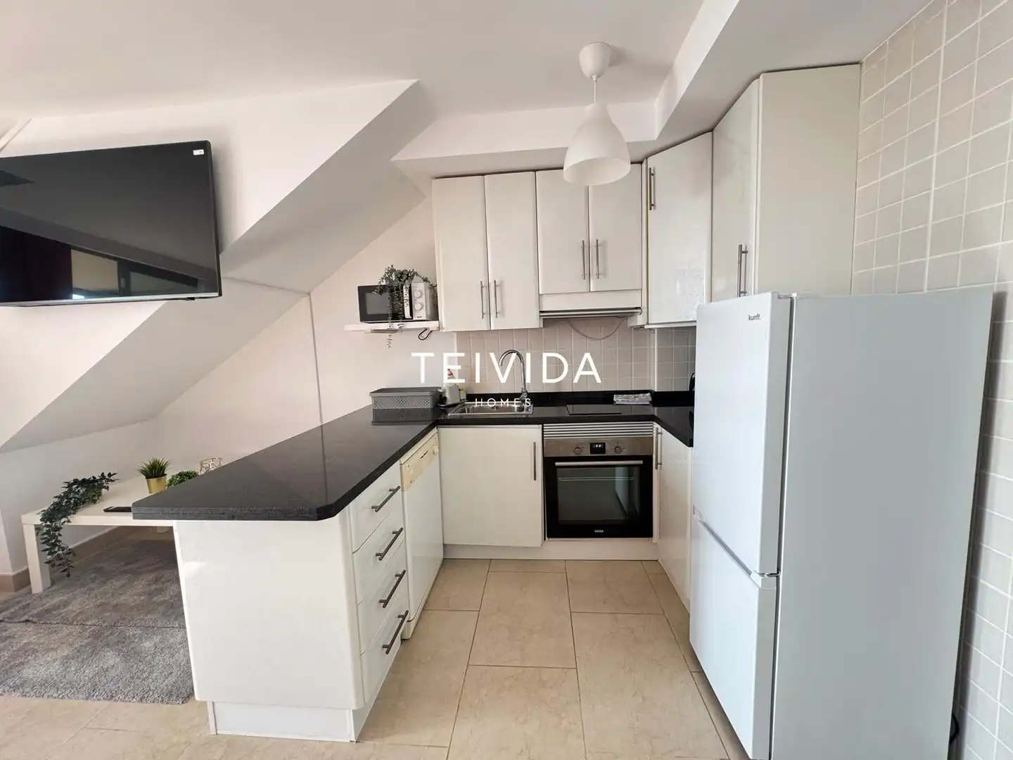 Kitchen of Attic for rent in Arona  with Terrace, Swimming Pool and Furnished