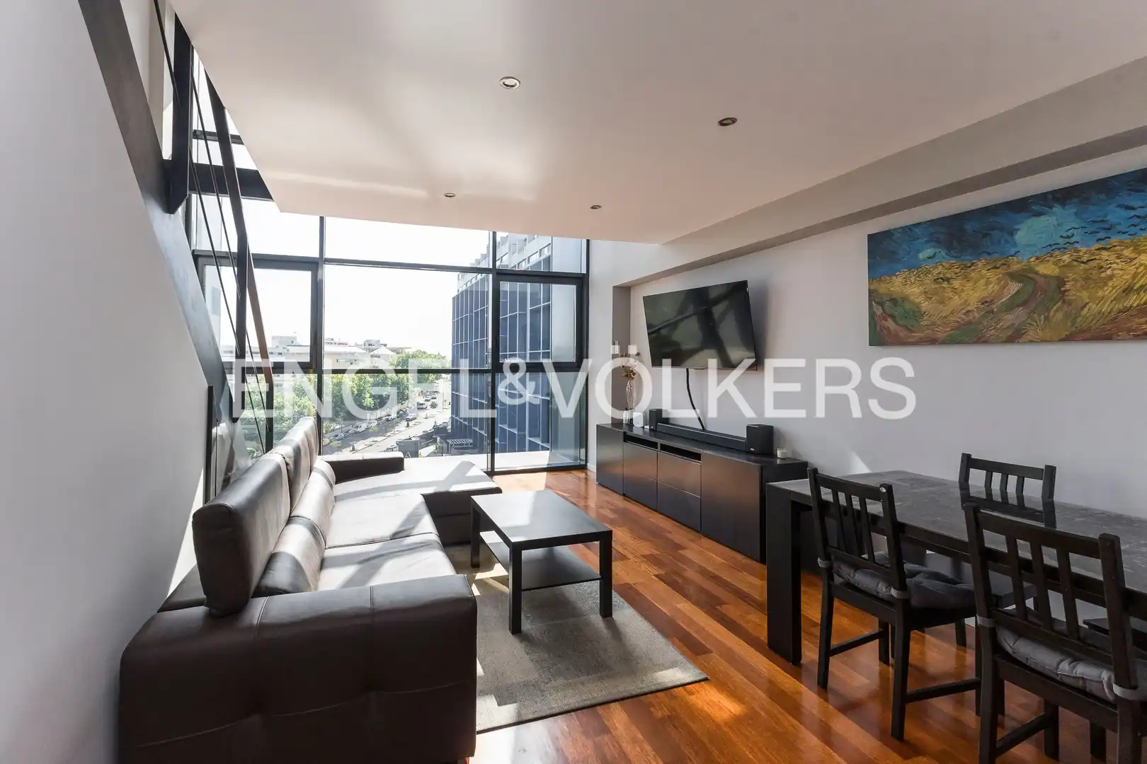 Sala d'estar de Loft de lloguer en San Sebastián de los Reyes amb Aire condicionat, Calefacció i Piscina
