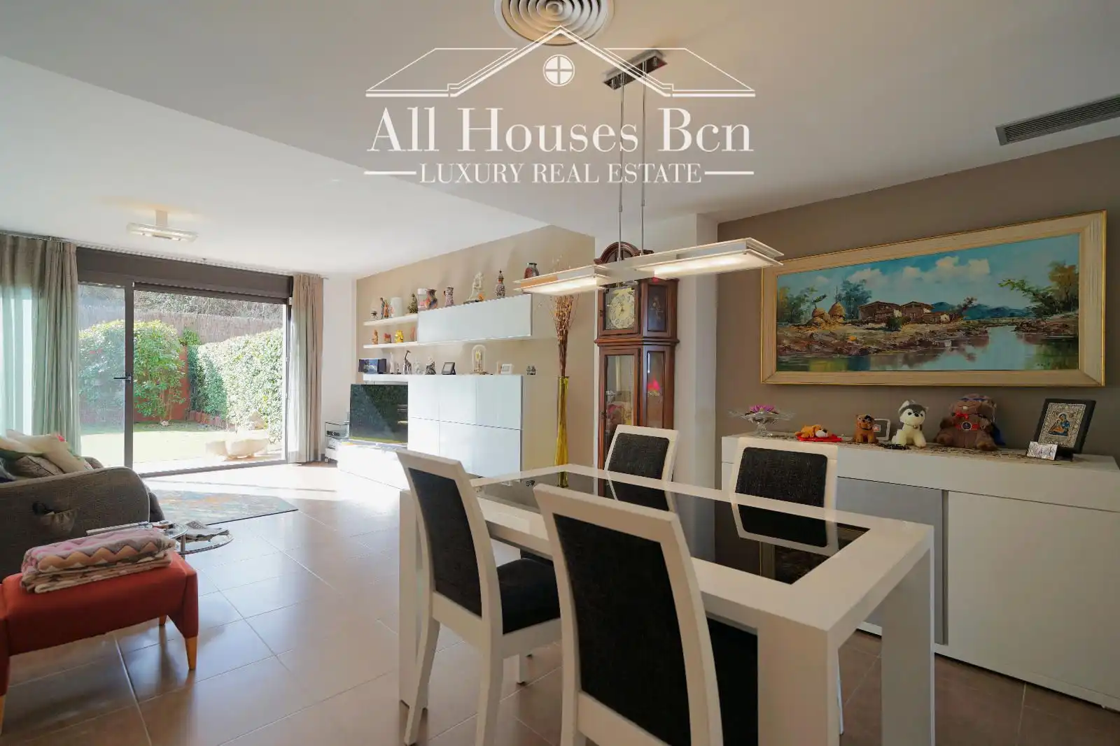 Dining room of Detached homes for sale in Sant Quirze del Vallès  with Air Conditioner, Heating and Private garden